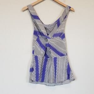 Plenty by Tracy Reese Cowl Neck Criss Cross Back Silk Blouse Women's XXS Work
